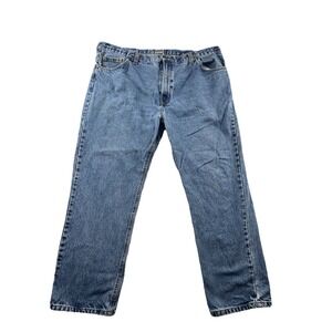 Diamond Gusset Relaxed Fit Industrial Blue Jeans Work Denim Men's 46x30 MADE USA